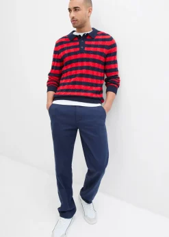 Homme bonprix Pantalons|Pantalon chino droit et ample, 100% coton