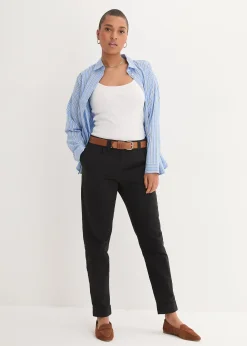 Femme bonprix Pantalons|Tailles Petite|Pantalon chino en coton, longueur cheville