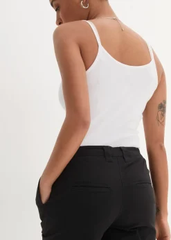 Femme bonprix Pantalons|Tailles Petite|Pantalon chino en coton, longueur cheville