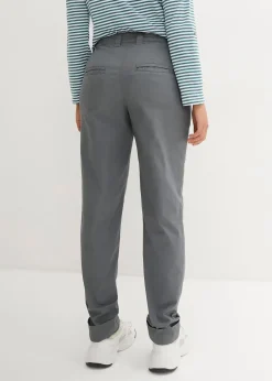 bonprix Pantalon chino en coton, longueur cheville|Femme Pantalons