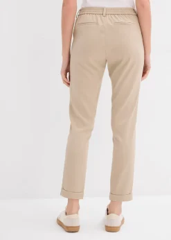Femme bonprix Pantalons|Pantalon chino en viscose mélangée
