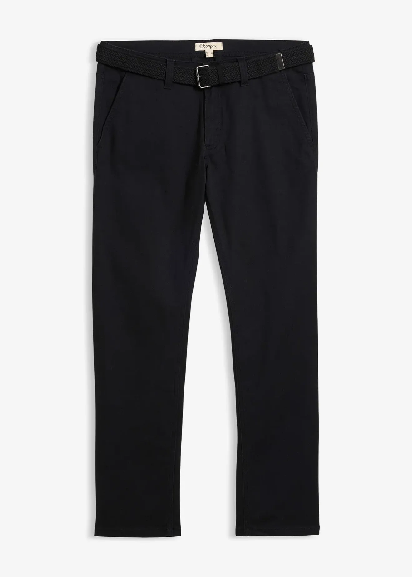 Homme bonprix Pantalons|Pantalon chino extensible regular avec taille élastique et ceinture, droit