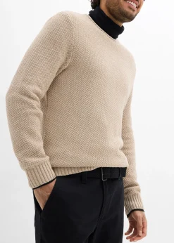 Homme bonprix Pantalons|Pantalon chino extensible regular avec taille élastique et ceinture, droit