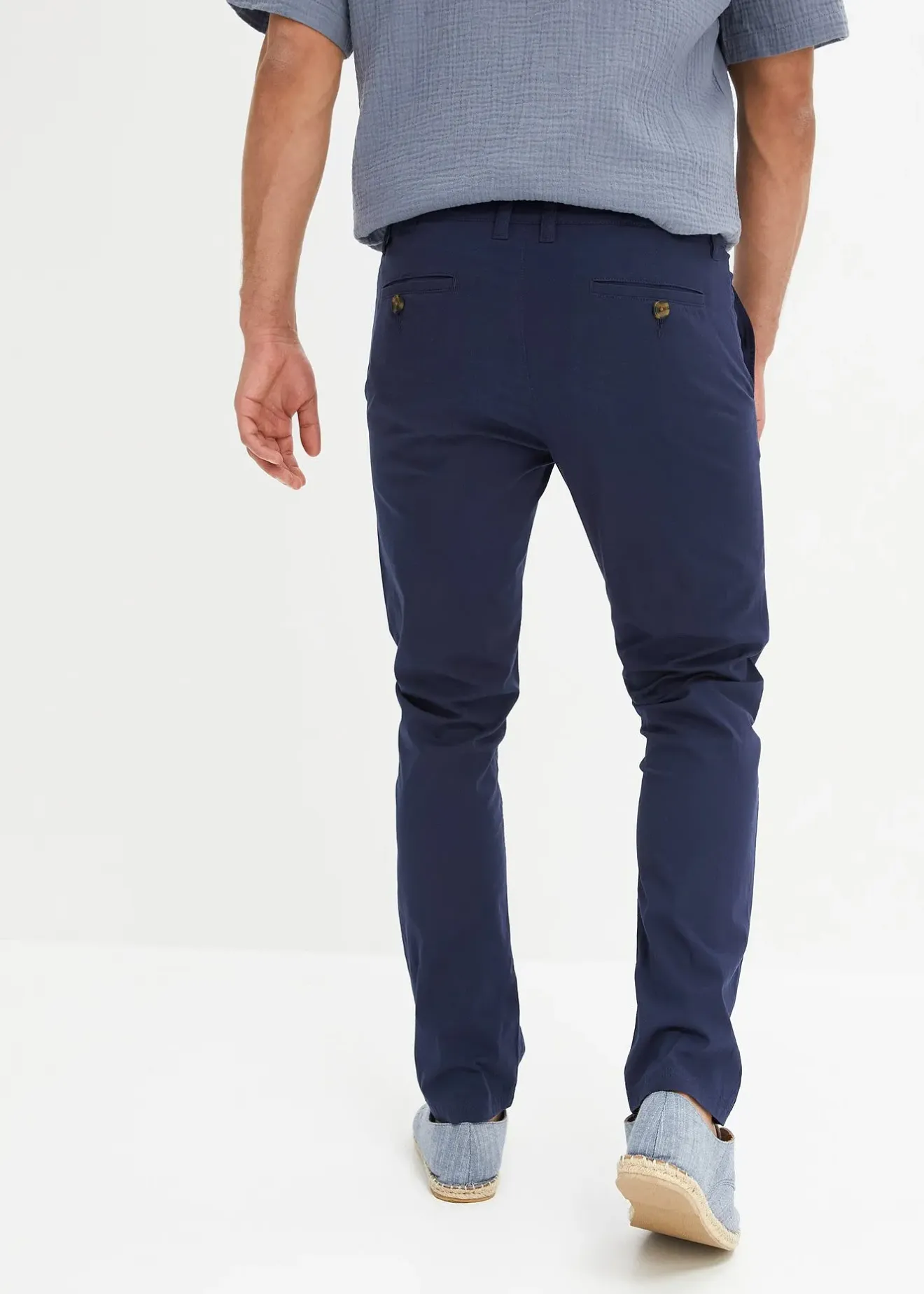 bonprix Pantalon chino extensible regular, coupe droite|Homme Pantalons