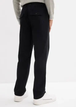 Homme bonprix Pantalons|Pantalon chino loose 100% coton, taille élastiquée