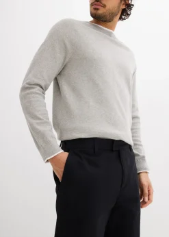 Homme bonprix Pantalons|Pantalon chino loose 100% coton, taille élastiquée