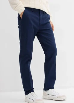 bonprix Pantalon chino regular avec doublure chaude en flanelle, fuselé|Homme Vêtements Thermiques|Pantalons