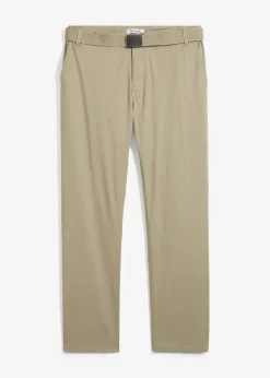 Homme bonprix Pantalons|Pantalon chino regular avec ceinture, taille élastiquée, droit