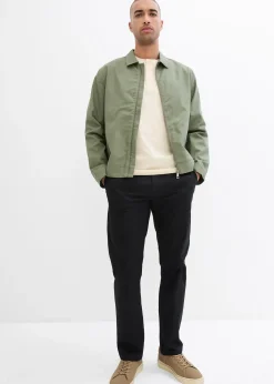 bonprix Pantalon chino regular avec ceinture, taille élastiquée, droit|Homme Pantalons