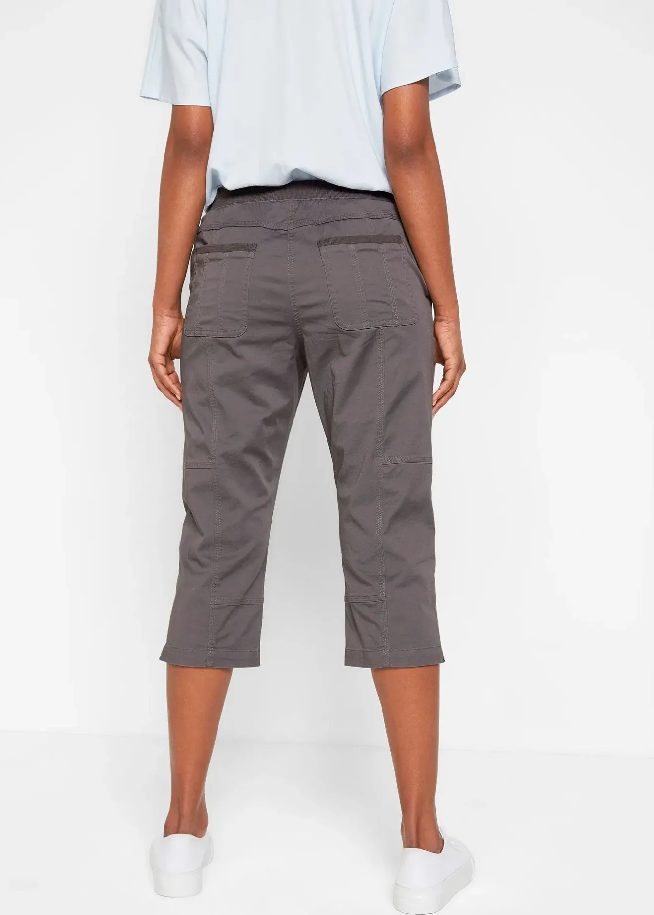 bonprix Pantalon corsaire avec lien à nouer|Femme Pantalons