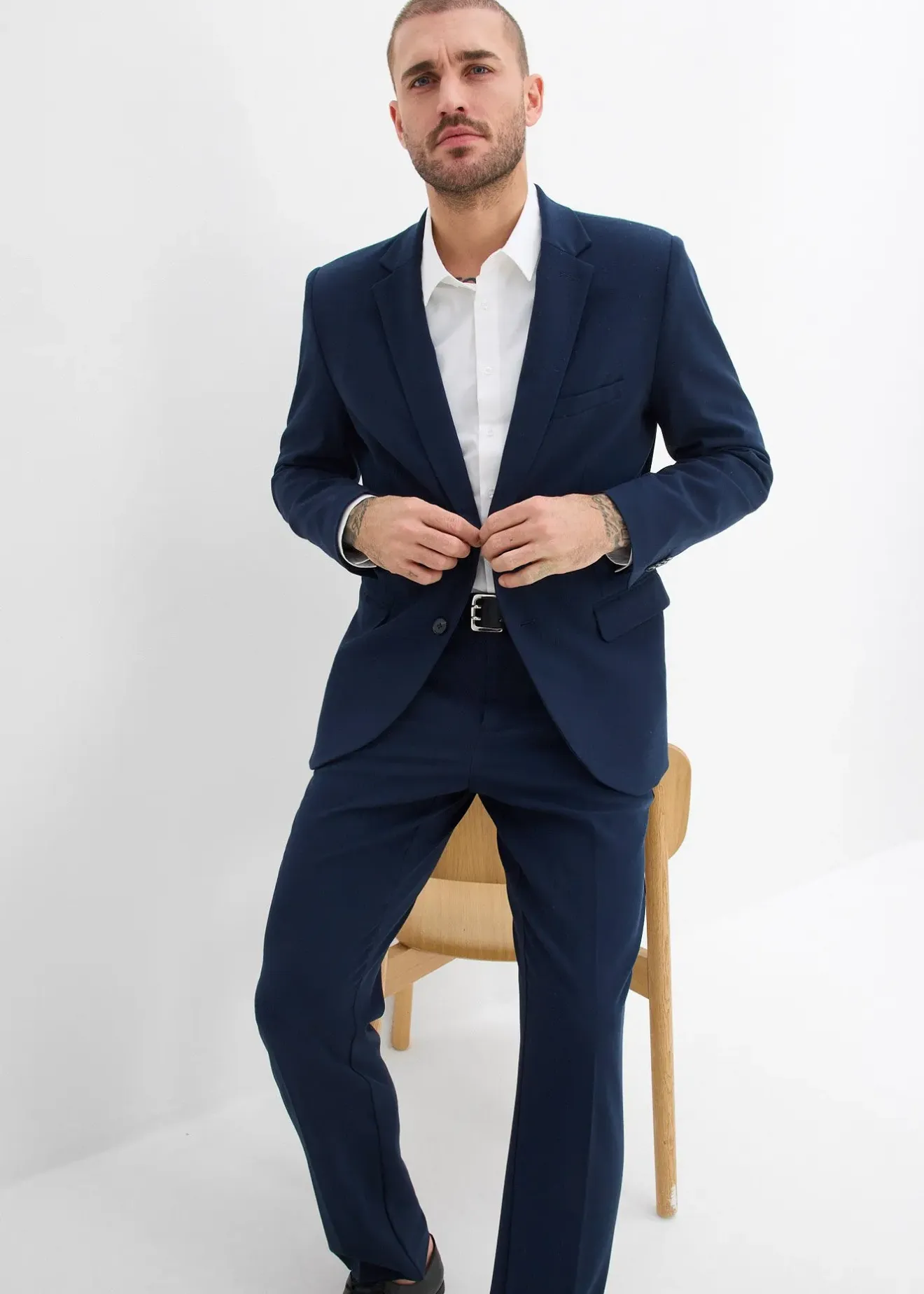 Homme bonprix Costumes|Pantalons|Pantalon de costume extensible, coupe moderne