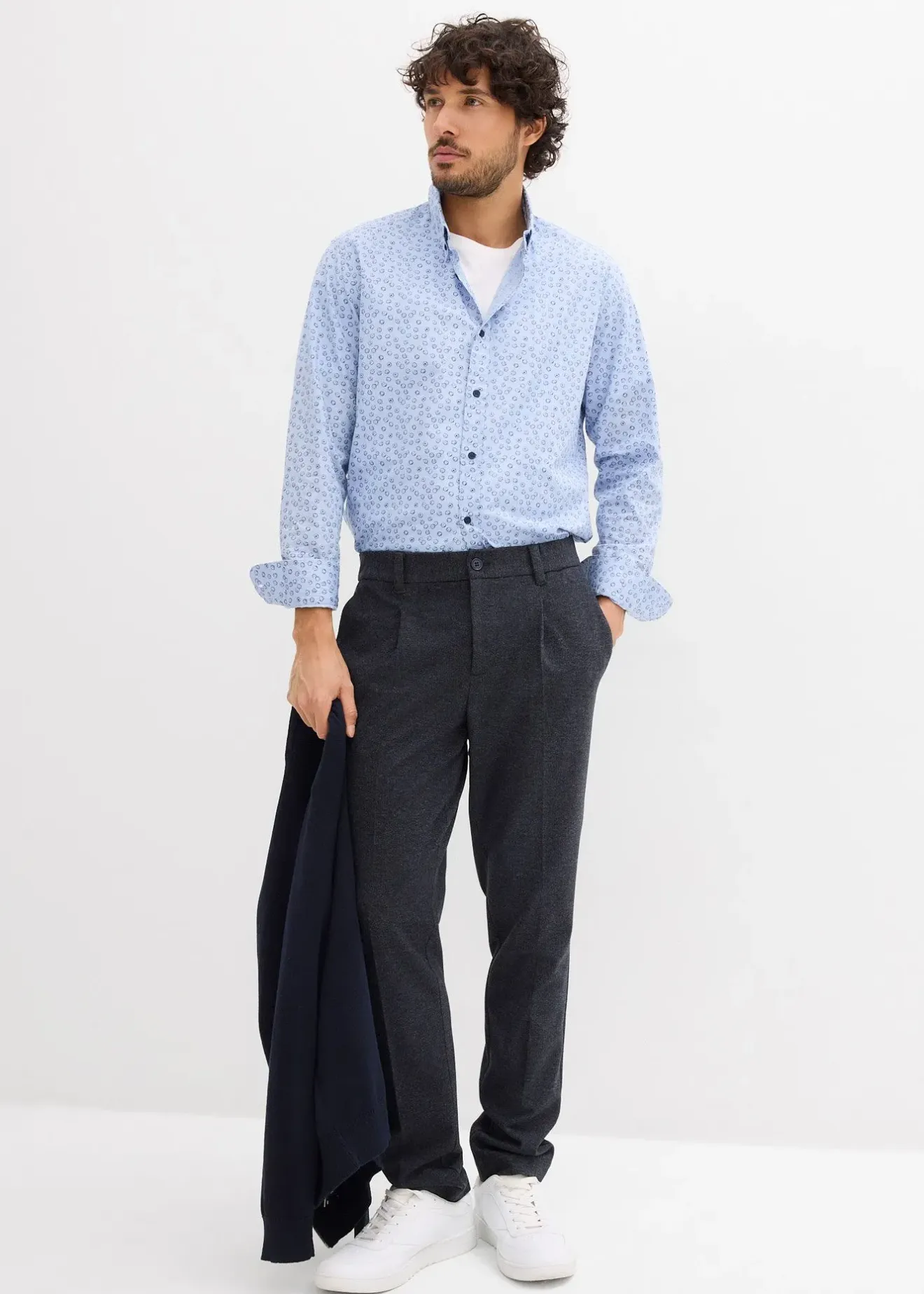 Homme bonprix Pantalons|Pantalon de costume regular à taille élastiquée, fuselé