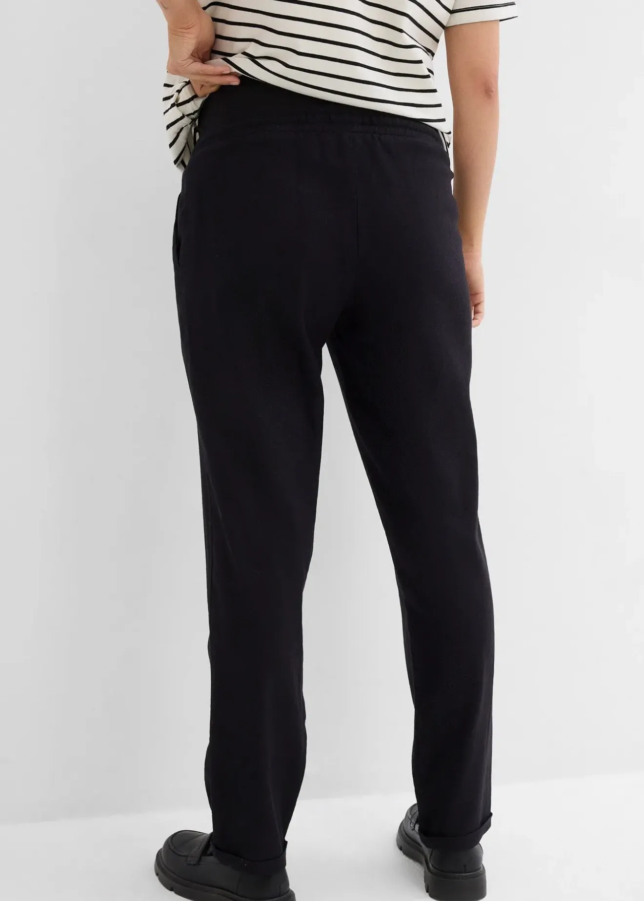 bonprix Pantalon de grossesse en lin majoritaire, droit|Femme Femme Enceinte