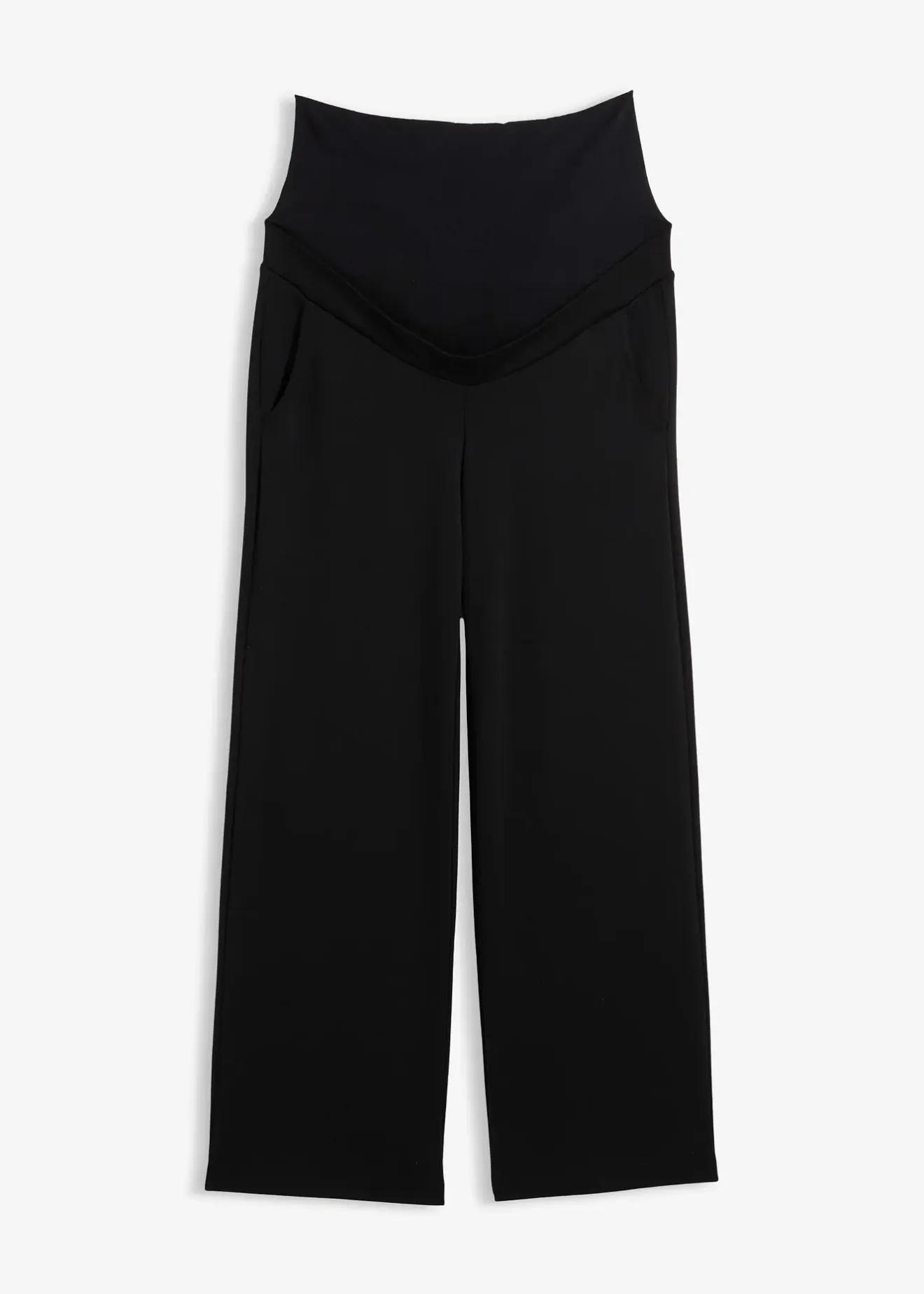 bonprix Pantalon de grossesse en jersey milano, jambe large|Femme Femme Enceinte