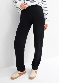 Femme bonprix Femme Enceinte|Pantalon de grossesse en jersey, ceinture smockée, coupe droite