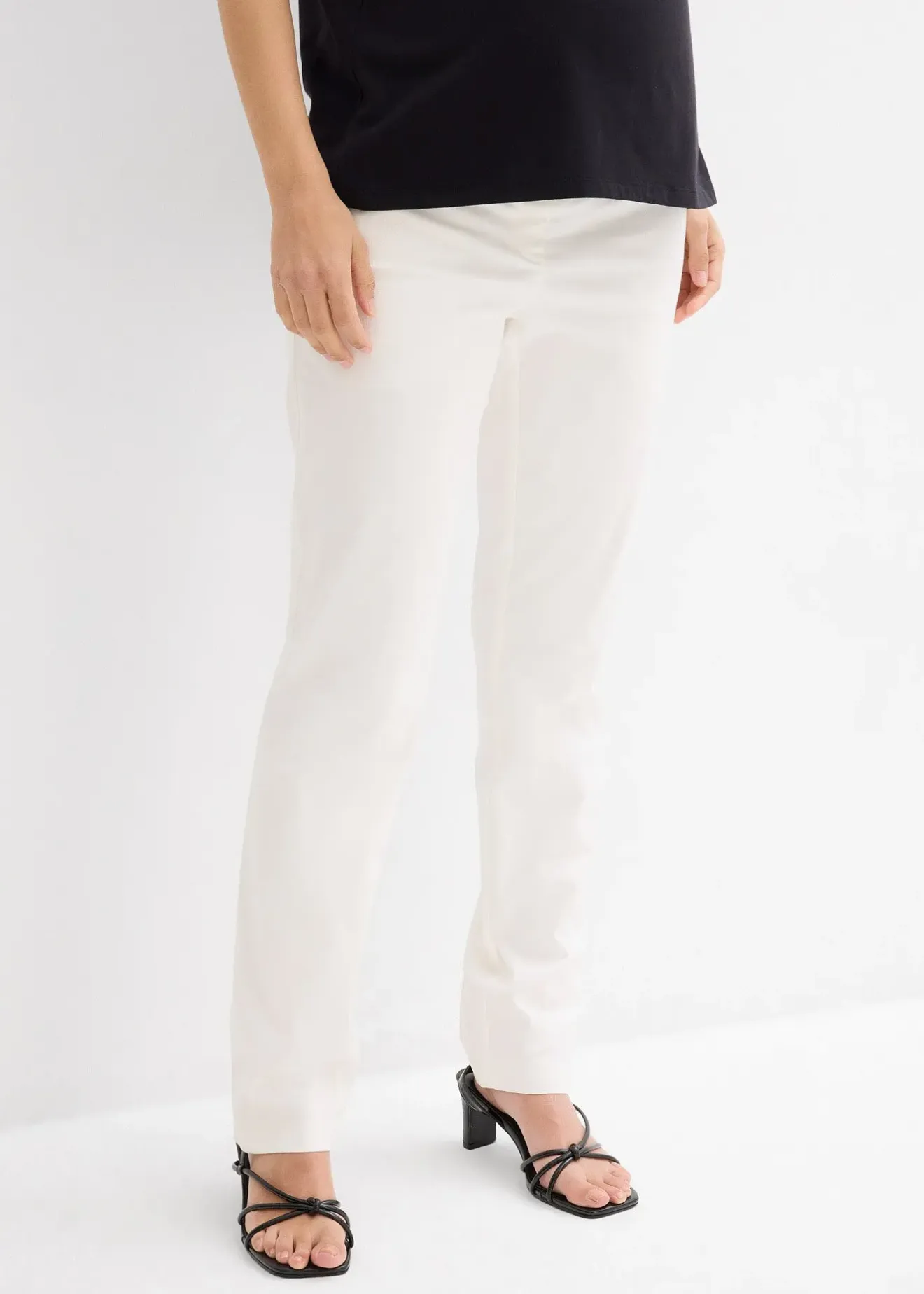 bonprix Pantalon de grossesse élégant avec jambe droite|Femme Femme Enceinte