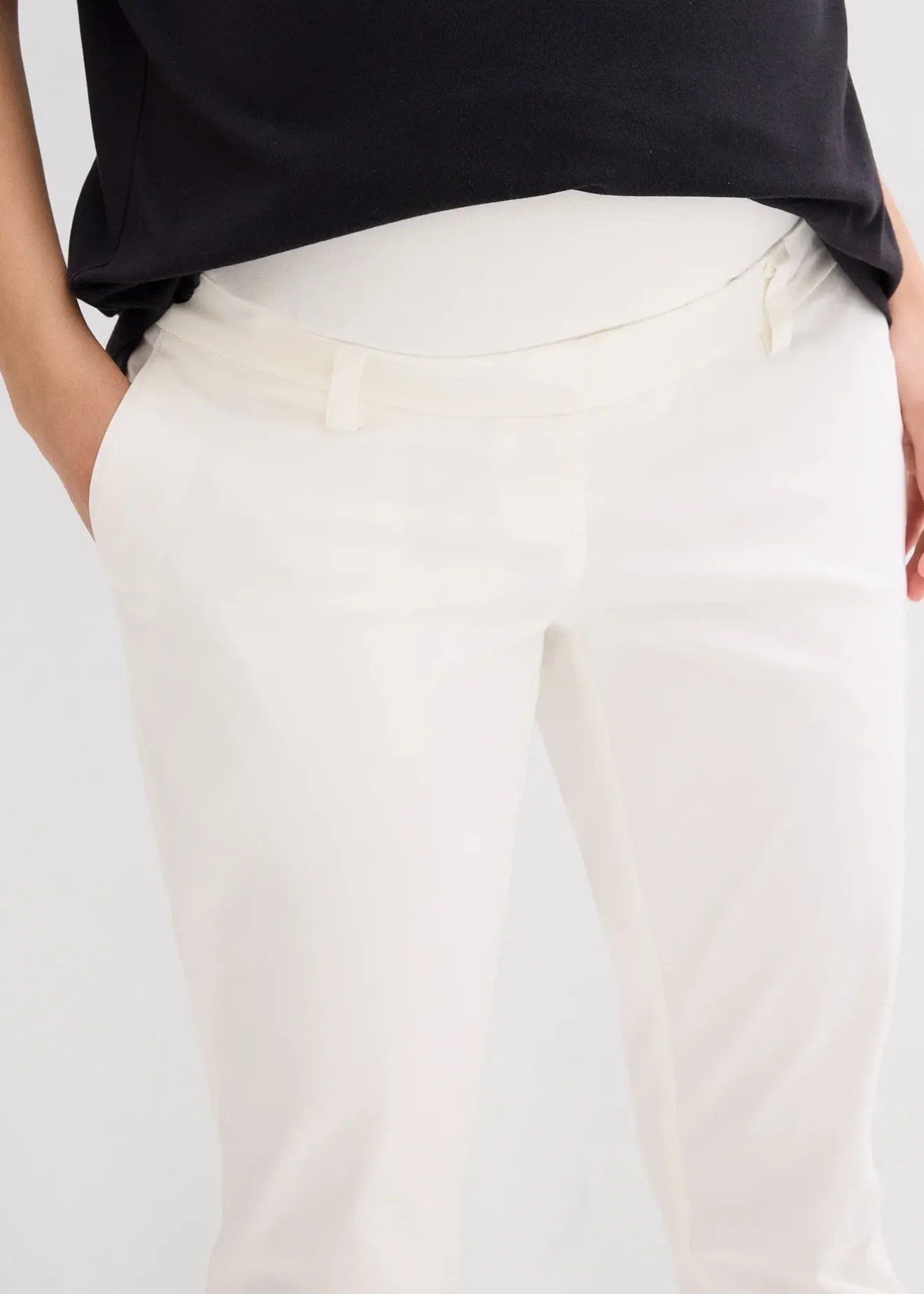 bonprix Pantalon de grossesse élégant avec jambe droite|Femme Femme Enceinte