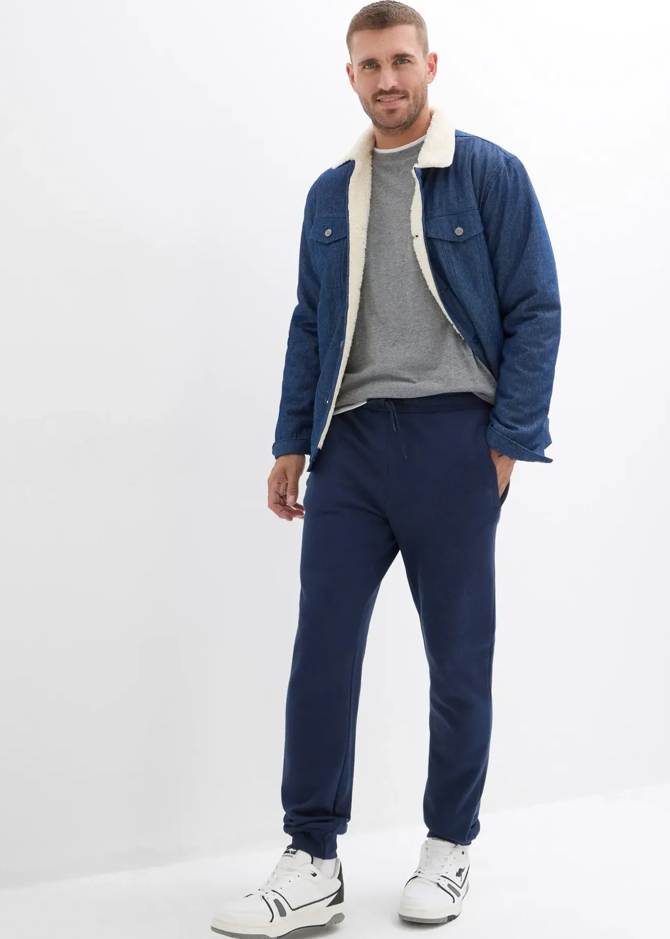 bonprix Pantalon de jogging 100% coton, Regular|Homme Vêtements De Sport|Sweats