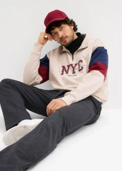 bonprix Pantalon de jogging à jambes droites, intérieur gratté doux|Homme Vêtements De Sport|Sweats