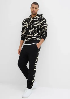 bonprix Pantalon de jogging avec empiècement, 100% coton|Homme Vêtements De Sport|Pantalons