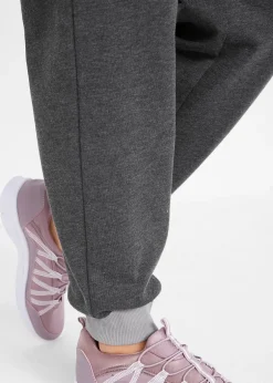 bonprix Pantalon de jogging avec bord-côtes contrastés|Femme Sweats|Pantalons