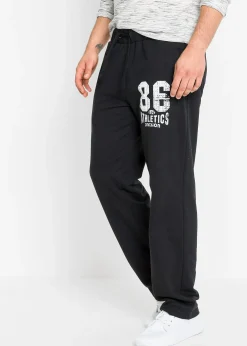 bonprix Pantalon de jogging avec détails sportifs, 100% coton|Homme Vêtements De Sport|Sweats