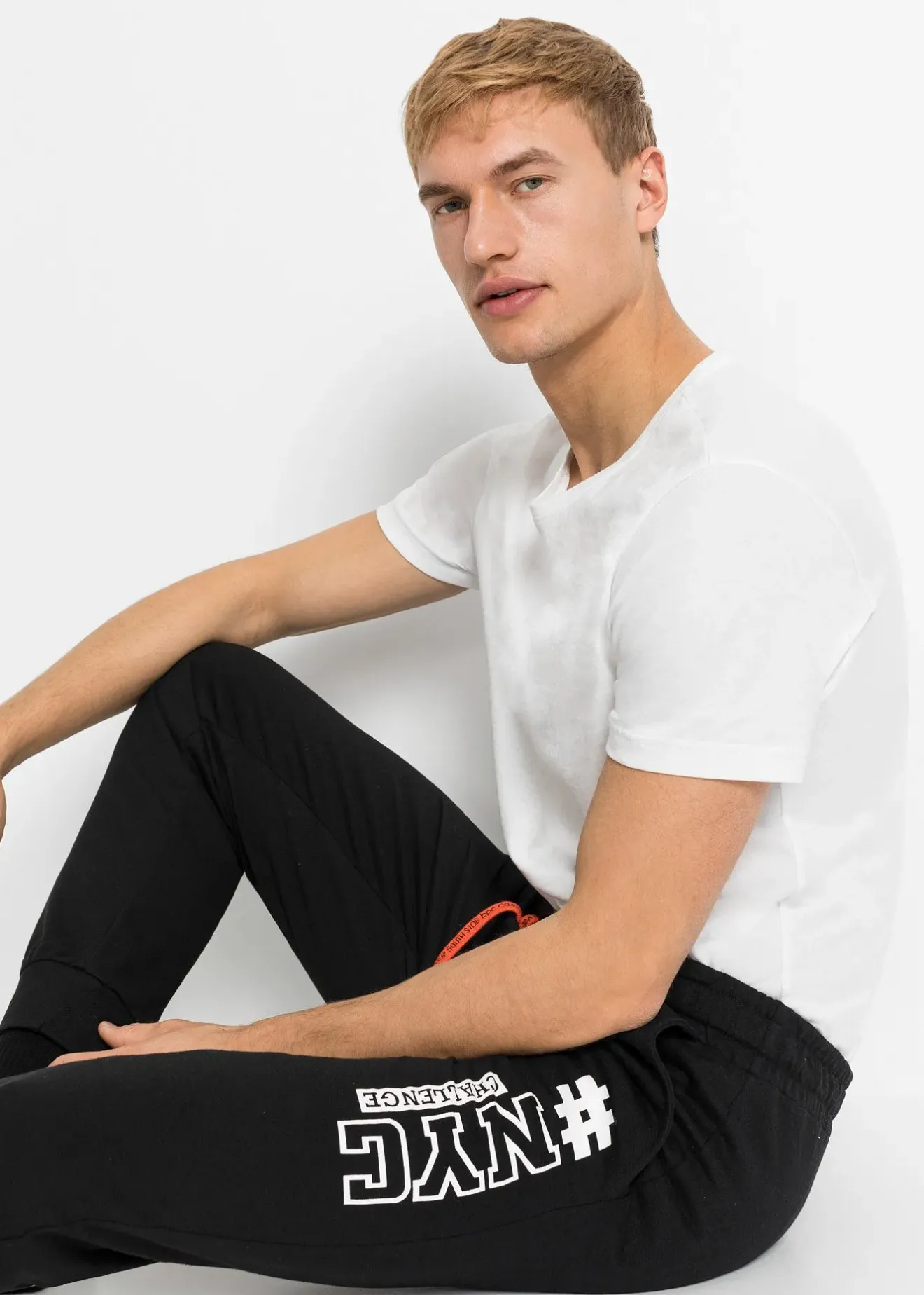 bonprix Pantalon de jogging avec polyester recyclé|Homme Vêtements De Sport|Pantalons