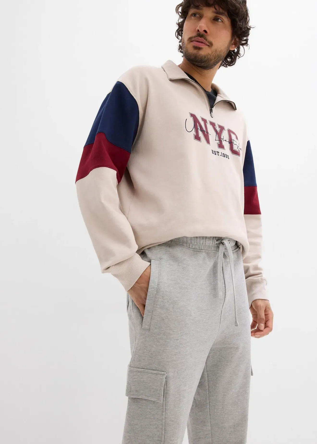 bonprix Pantalon de jogging avec poches cargo, loose|Homme Vêtements De Sport|Pantalons