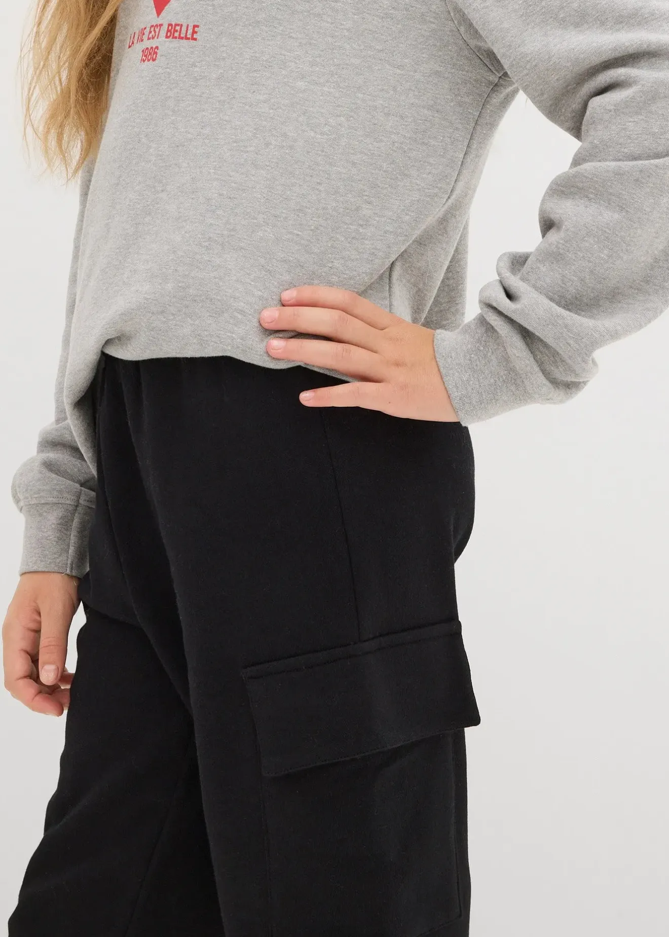 Enfant bonprix Vêtements Enfant|Filles 9-16 Ans·Pantalons & Leggings|Pantalon de jogging cargo 100% coton