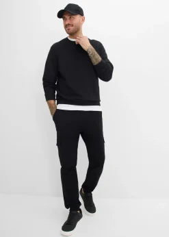 bonprix Pantalon de jogging cargo 100% coton|Homme Vêtements De Sport|Sweats