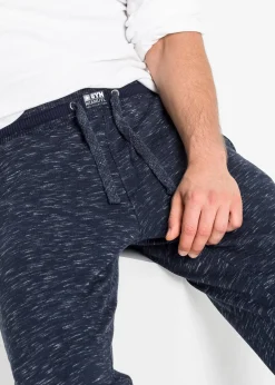 Homme bonprix Vêtements De Sport|Sweats|Pantalon de jogging chiné à finitions côtelées