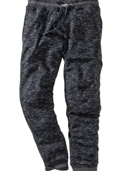 bonprix Pantalon de jogging chiné à finitions côtelées|Homme Vêtements De Sport|Sweats