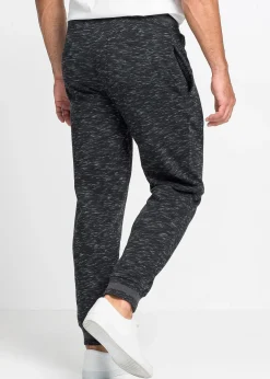 bonprix Pantalon de jogging chiné à finitions côtelées|Homme Vêtements De Sport|Sweats
