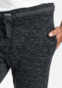 bonprix Pantalon de jogging chiné à finitions côtelées|Homme Vêtements De Sport|Sweats
