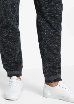 bonprix Pantalon de jogging chiné à finitions côtelées|Homme Vêtements De Sport|Sweats