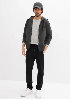 bonprix Pantalon de jogging en coton avec poches zippées pratiques|Homme Vêtements De Sport|Sweats