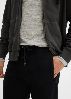 bonprix Pantalon de jogging en coton avec poches zippées pratiques|Homme Vêtements De Sport|Sweats