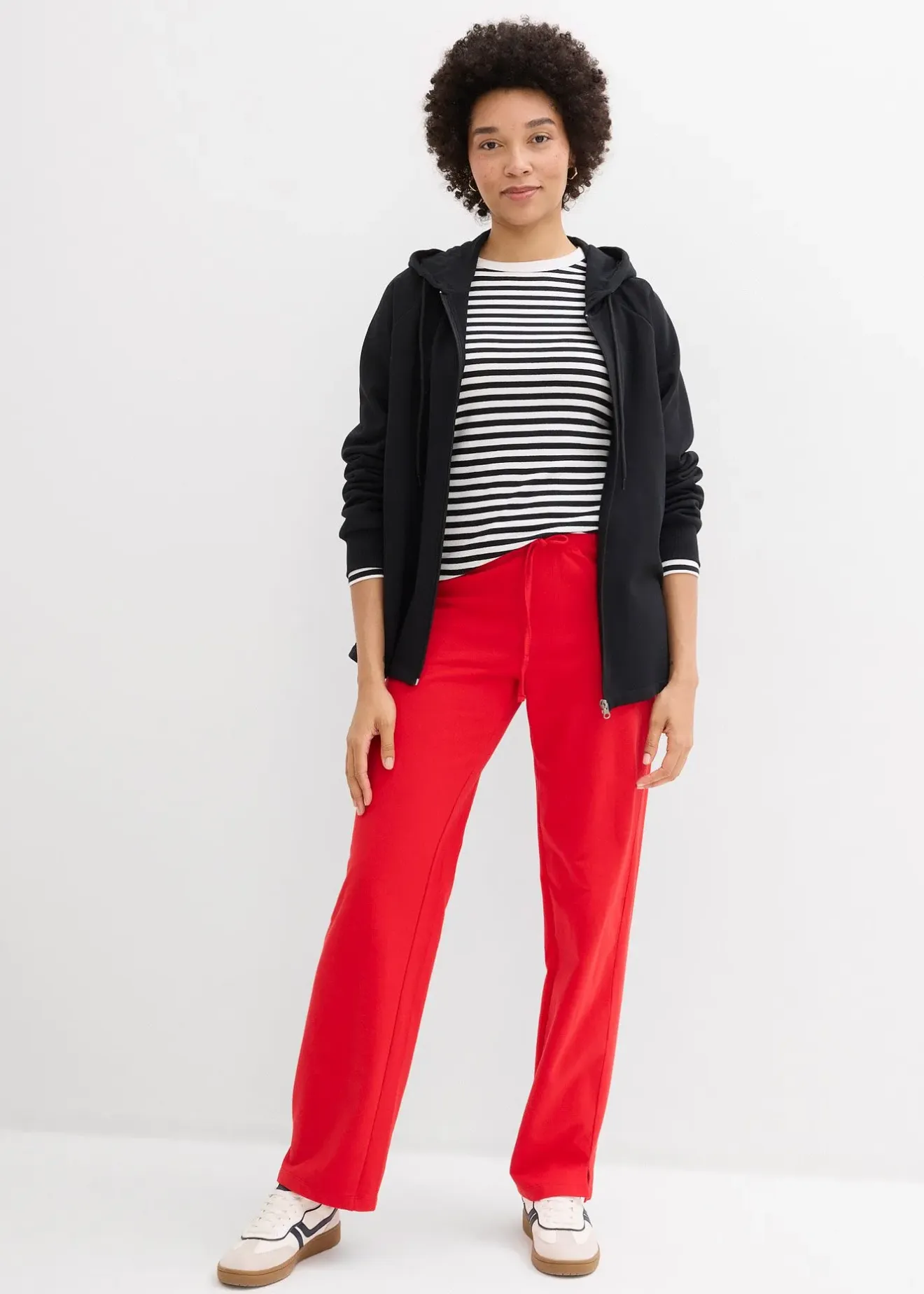 Femme bonprix Basiques|Sweats|Pantalon de jogging large 100% coton