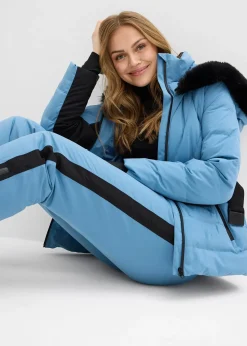 bonprix Pantalon de ski chaudement rembourré avec pare-neige|Femme Vêtements Thermiques|Vêtements De Plein Air