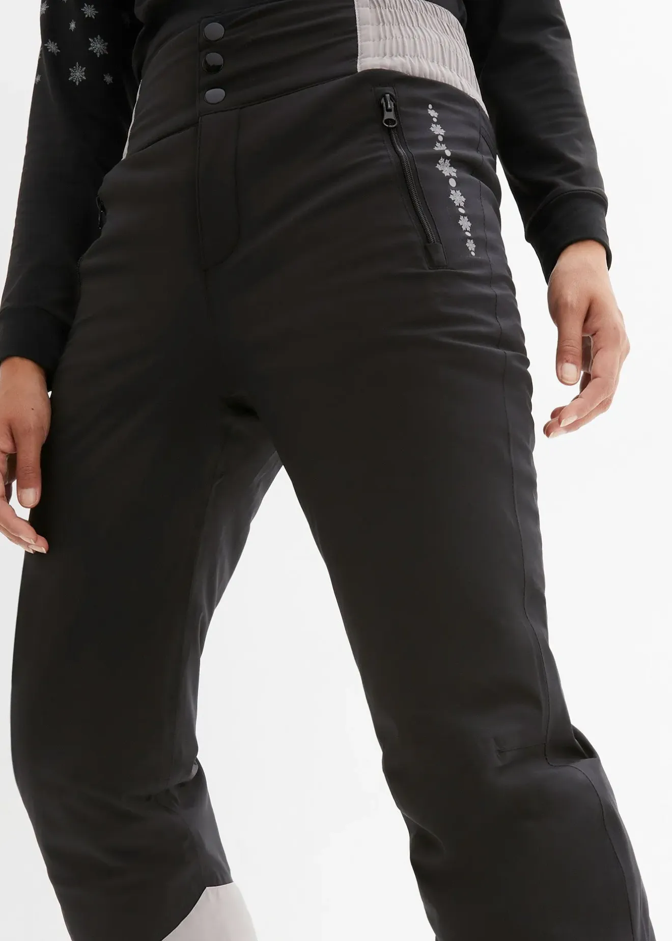 Femme bonprix Vêtements Thermiques|Vêtements De Plein Air|Pantalon de ski thermo fonctionnel coupe haute avec taille confortable, étanche, Straight