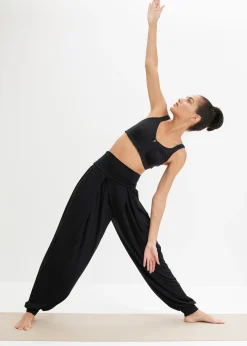 Femme bonprix Vêtements De Sport|Pantalons|Pantalon de sport ample avec taille retroussable