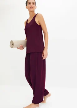 Femme bonprix Vêtements De Sport|Pantalons|Pantalon de sport ample avec taille retroussable