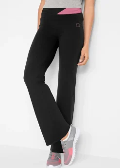 Femme bonprix Vêtements De Sport|Pantalons|Pantalon de sport en coton, jambes évasées