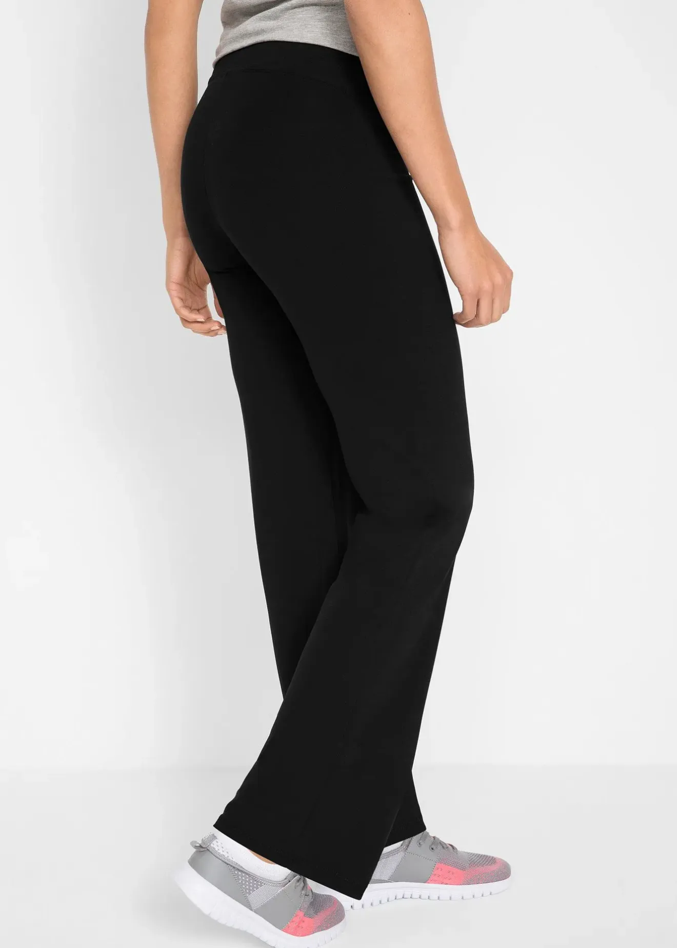 Femme bonprix Vêtements De Sport|Pantalons|Pantalon de sport en coton, jambes évasées