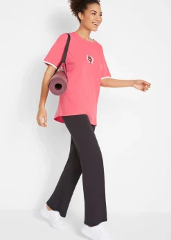 Femme bonprix Vêtements De Sport|Pantalons|Pantalon de sport en coton, jambes évasées