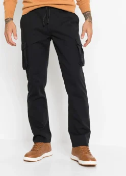 bonprix Pantalon droit cargo, regular, à taille élastiquée|Homme Pantalons