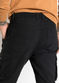 bonprix Pantalon droit cargo, regular, à taille élastiquée|Homme Pantalons