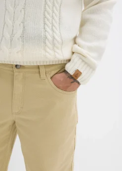 Homme bonprix Pantalons|Pantalon droit en twill à taille élastiquée, loose