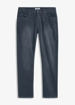 Homme bonprix Pantalons|Pantalon droit en velours côtelé extensible aspect délavé, regular