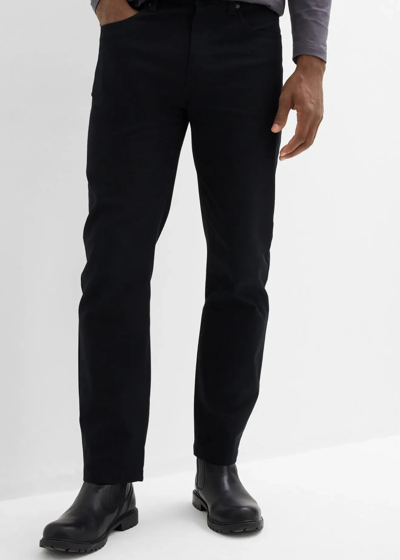 bonprix Pantalon droit et extensible, coupe classique|Homme Pantalons